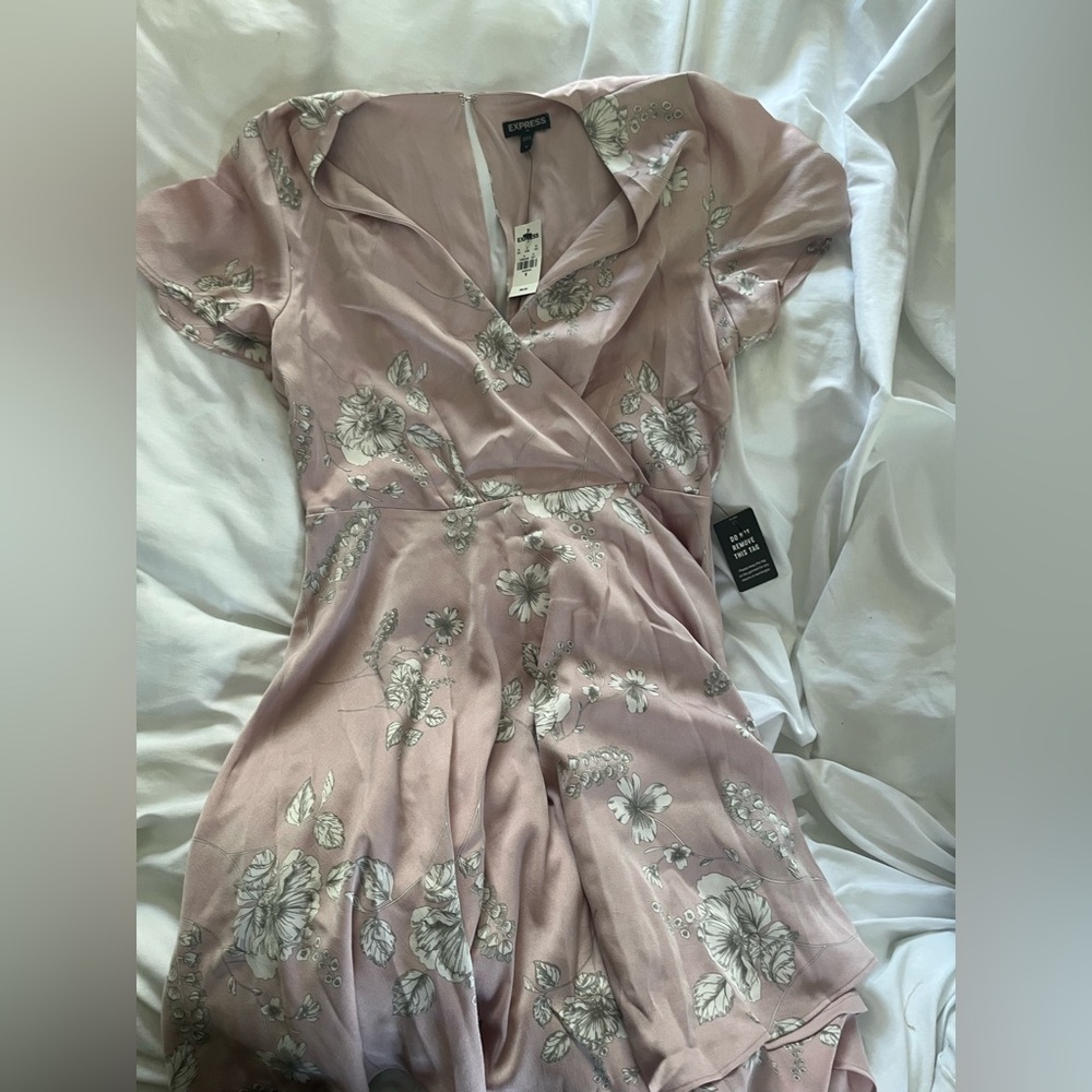 NWT Express Floral Light Pink Mini Dress